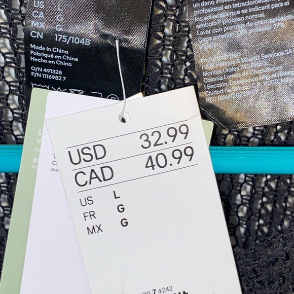 H&M New Black Sleeveless swimsuit cover up Dress resort-wear vacation - Picture 4 of 4